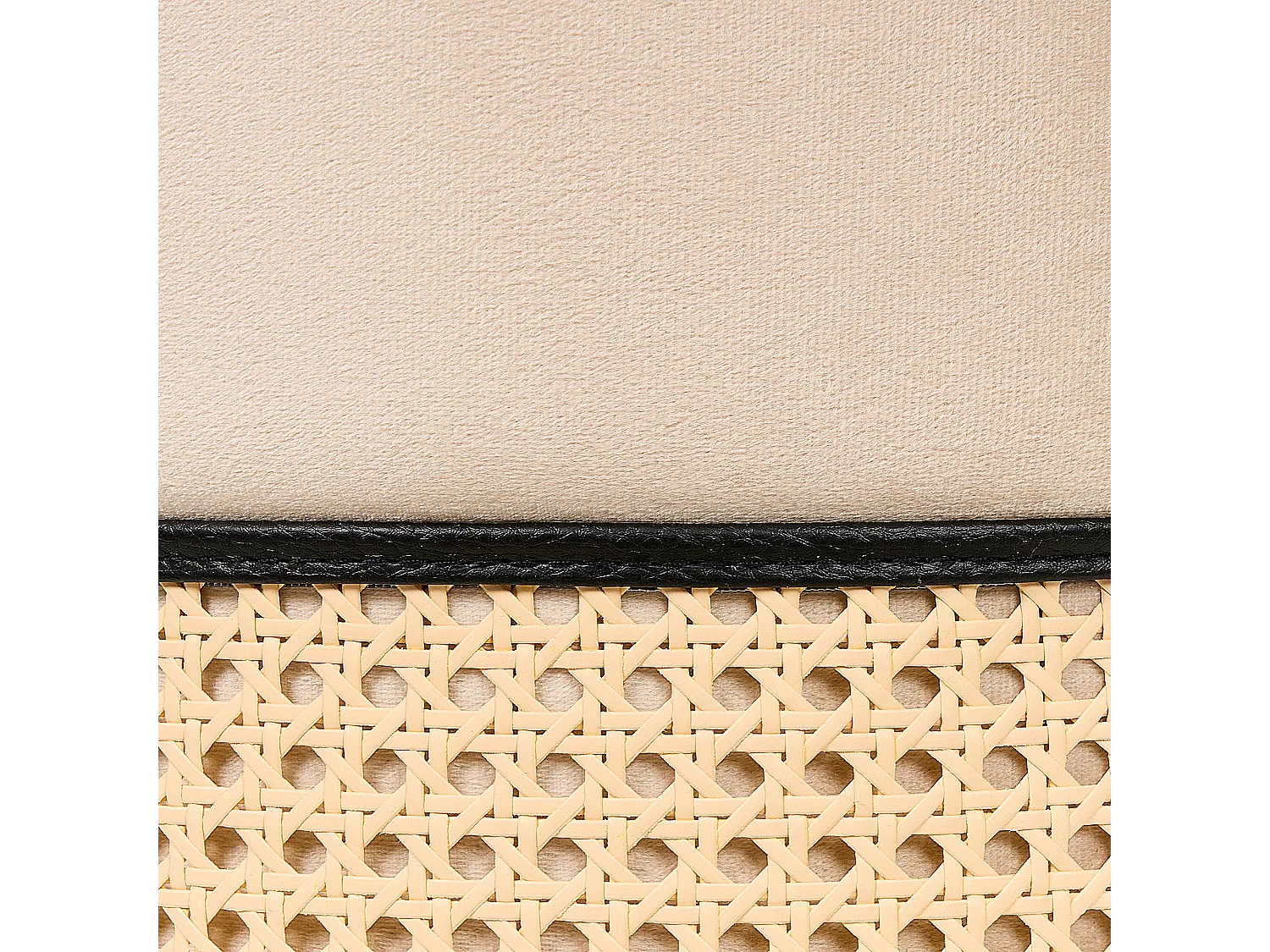 Poef YANKTON Fluweel Beige 35 cm 35 cm 42 cm