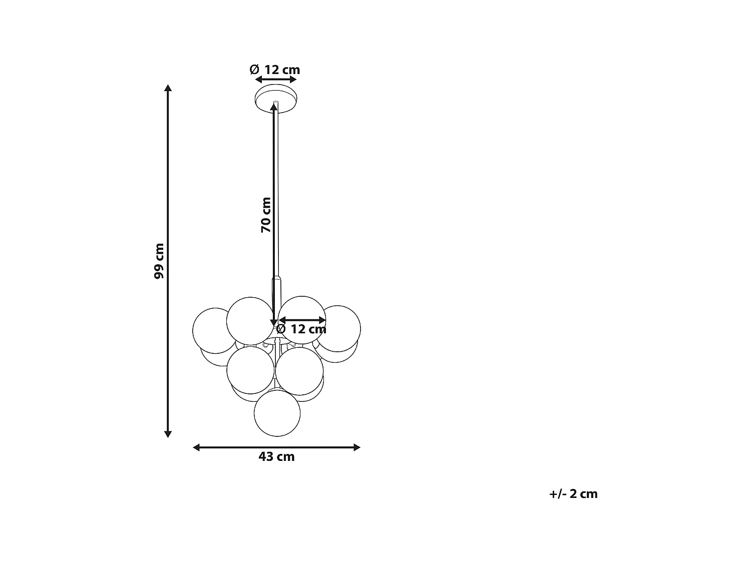 Lampe suspension BIRRIE Métal Laiton