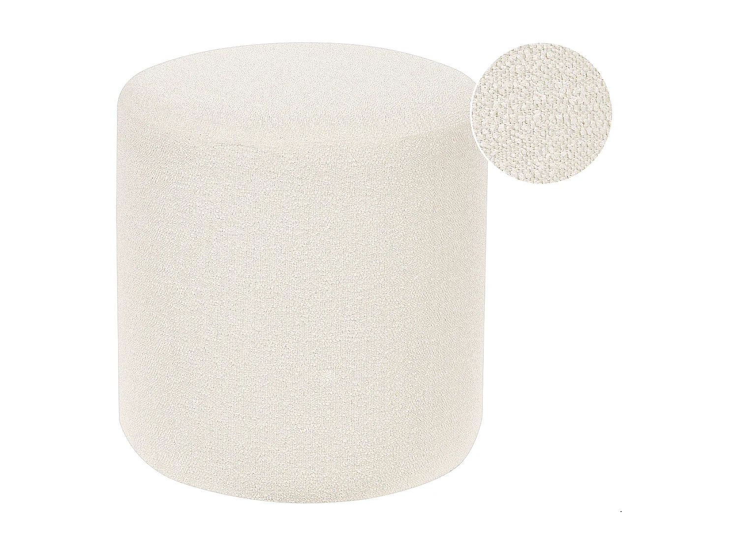Pouf MOAB Bouclé Blanc