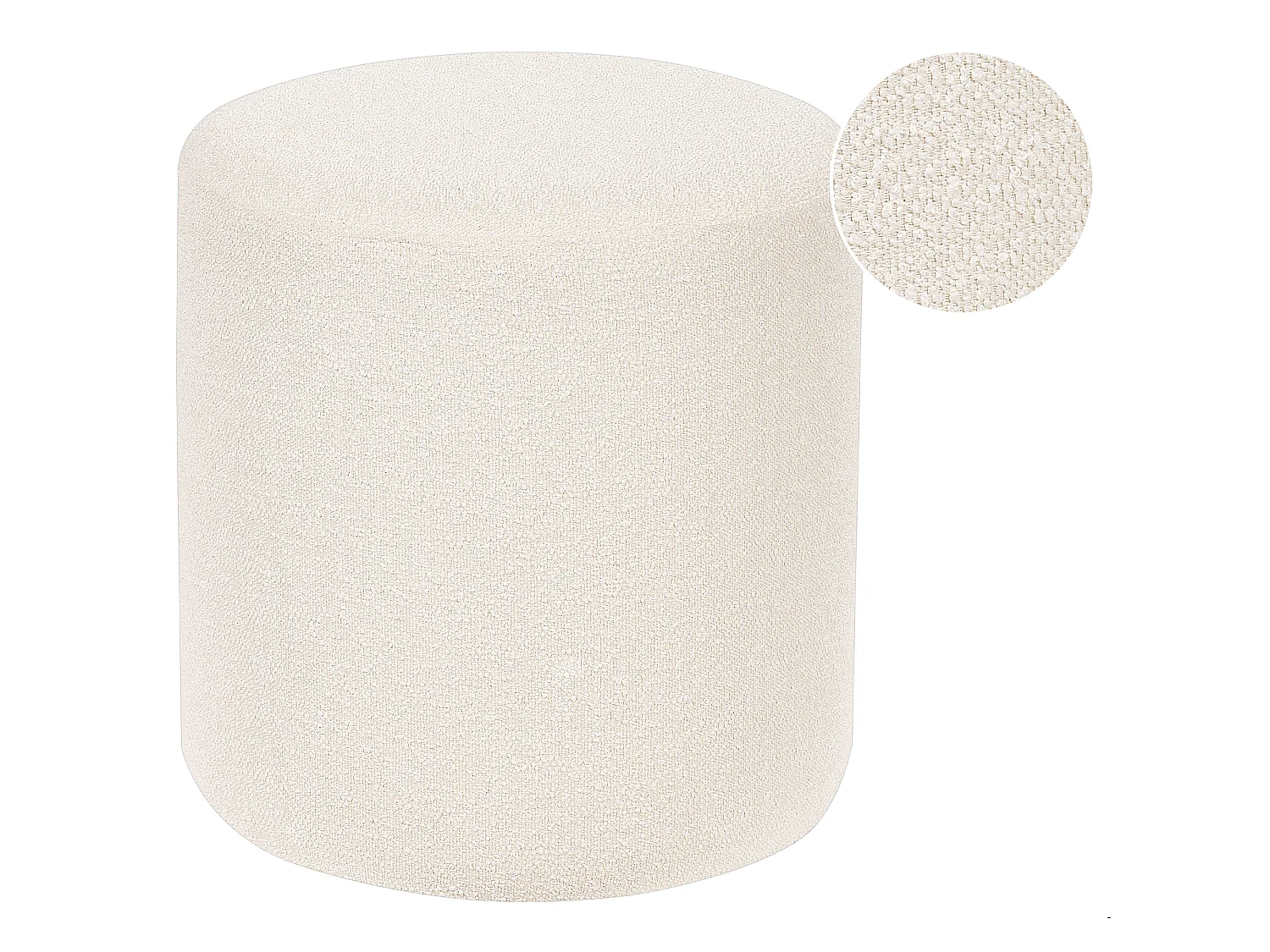 Pouf MOAB Bouclé Bianco 39 cm 39 cm 41 cm