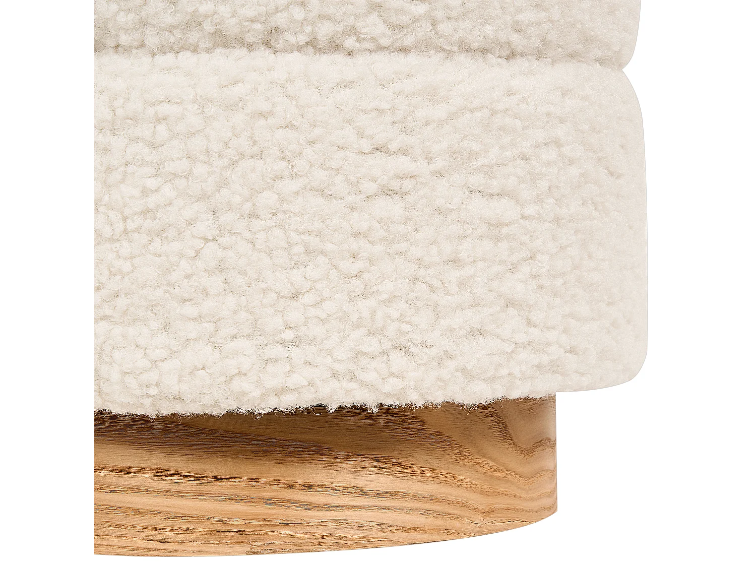 Pouf de rangement OGDEN Bouclé Blanc