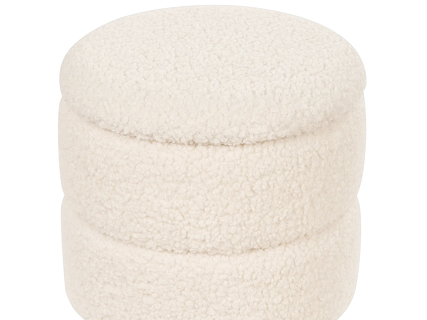 Storage Pouffe OGDEN Boucle White