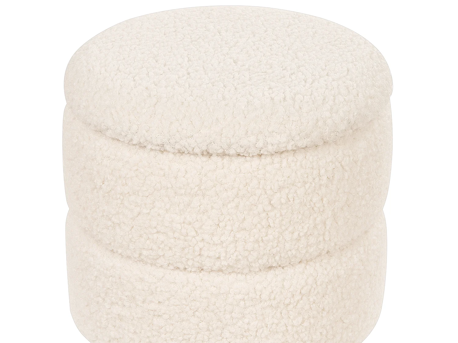 Storage Pouffe OGDEN Boucle White