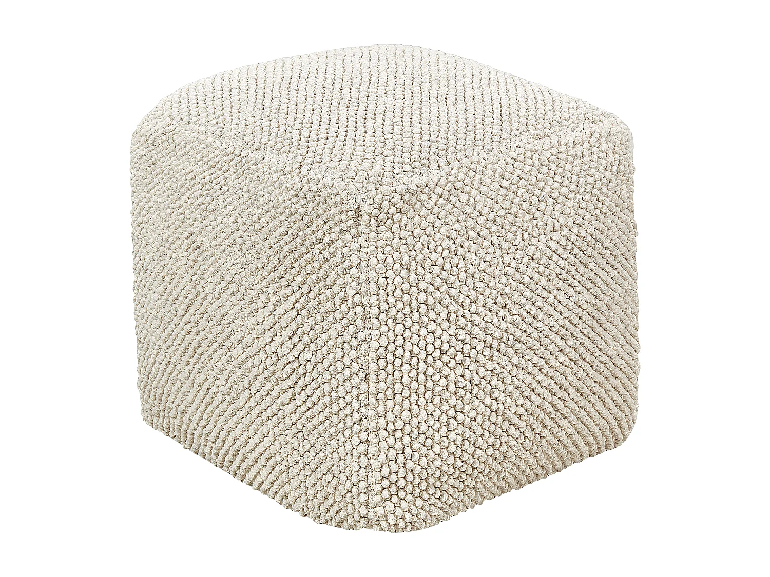 Pouf JOARA Cotone Beige 45 cm 45 cm 45 cm