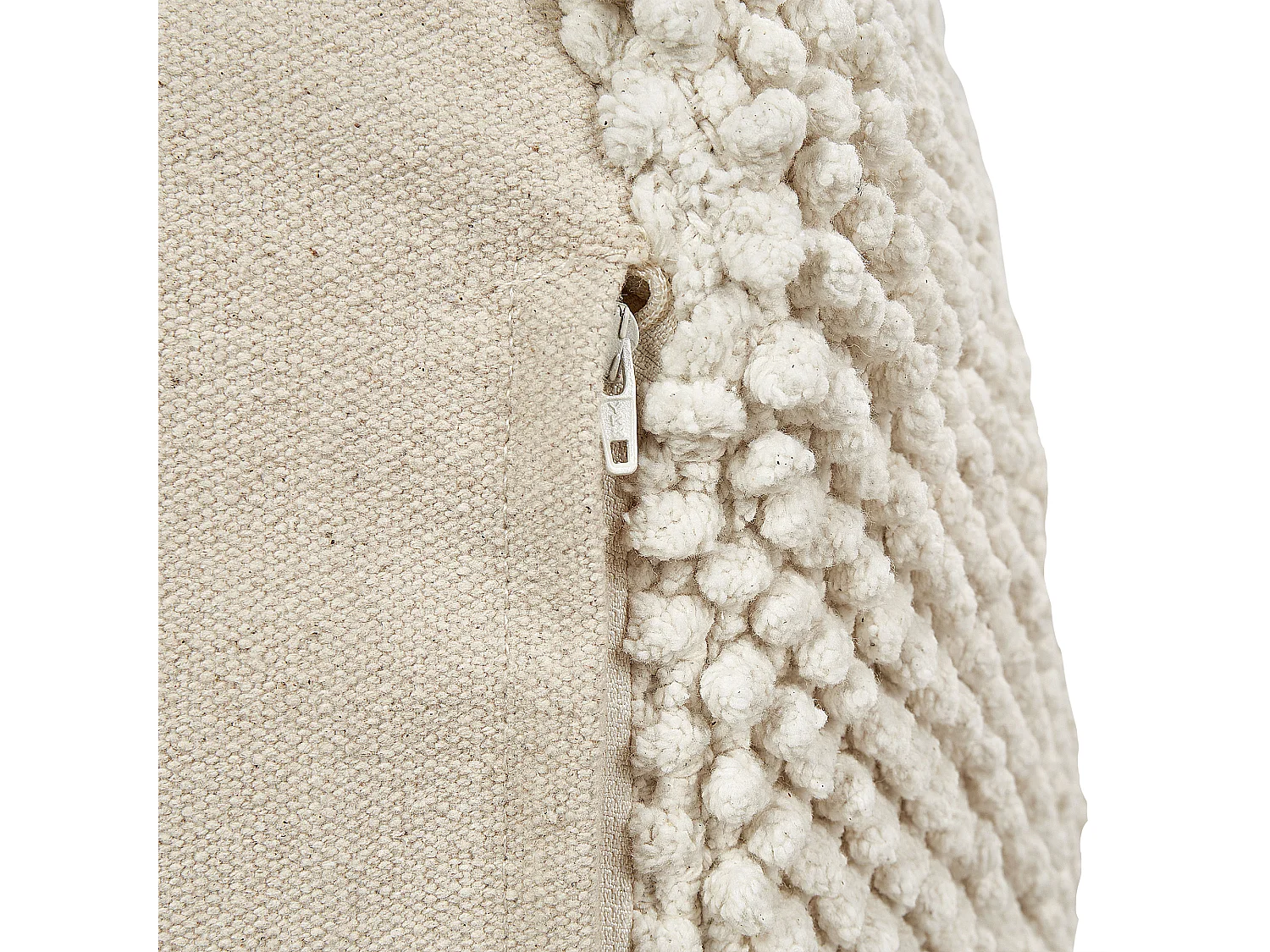 Pouf JOARA Cotone Beige 45 cm 45 cm 45 cm