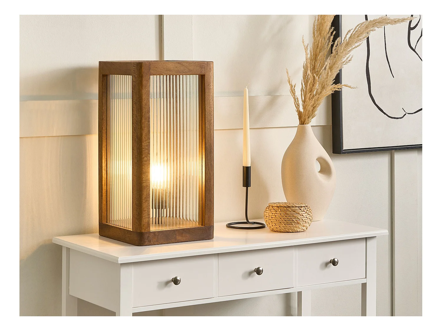 Tafellamp KOLIDAM Mangohout Bruin