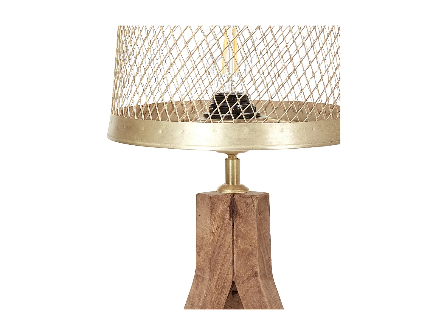 Lampada da tavolo BEKI Legno di mango Marrone