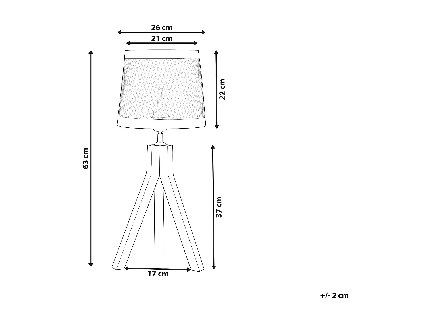 Lampada da tavolo BEKI Legno di mango Marrone