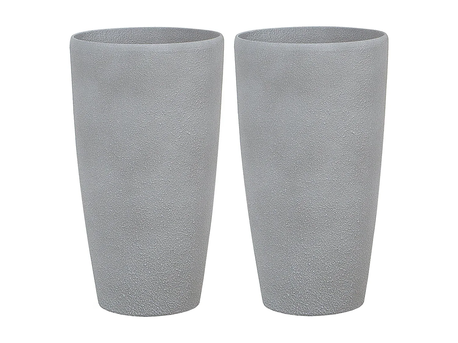 Set of 2 Plant Pots ABDERA 31 cm Grey