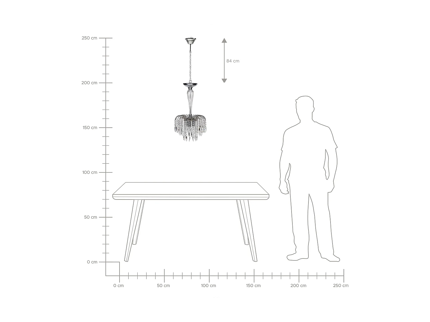 Lustre ORARA Métal Argenté