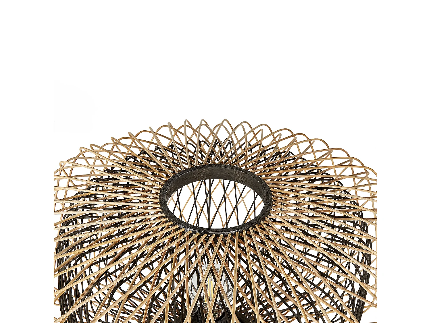 Lampadaire JAVARI Bambou Marron/noir