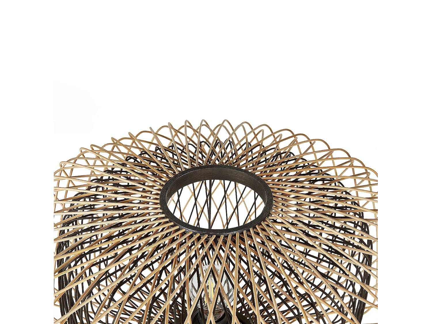 Lampadaire JAVARI Bambou Marron/noir