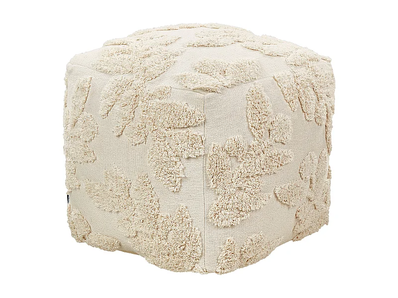 Poef Getuft MULTAN Katoen Beige 45 cm 45 cm 45 cm