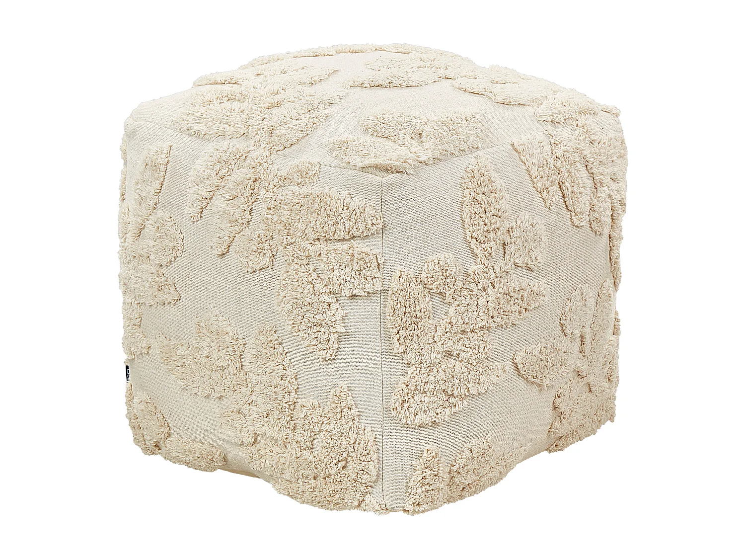 Puf Con capitoné MULTAN Algodón Beige 45 cm 45 cm 45 cm