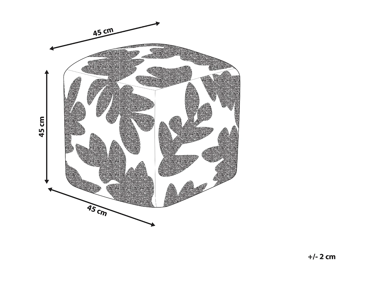 Pouf Touffeté MULTAN Coton Beige