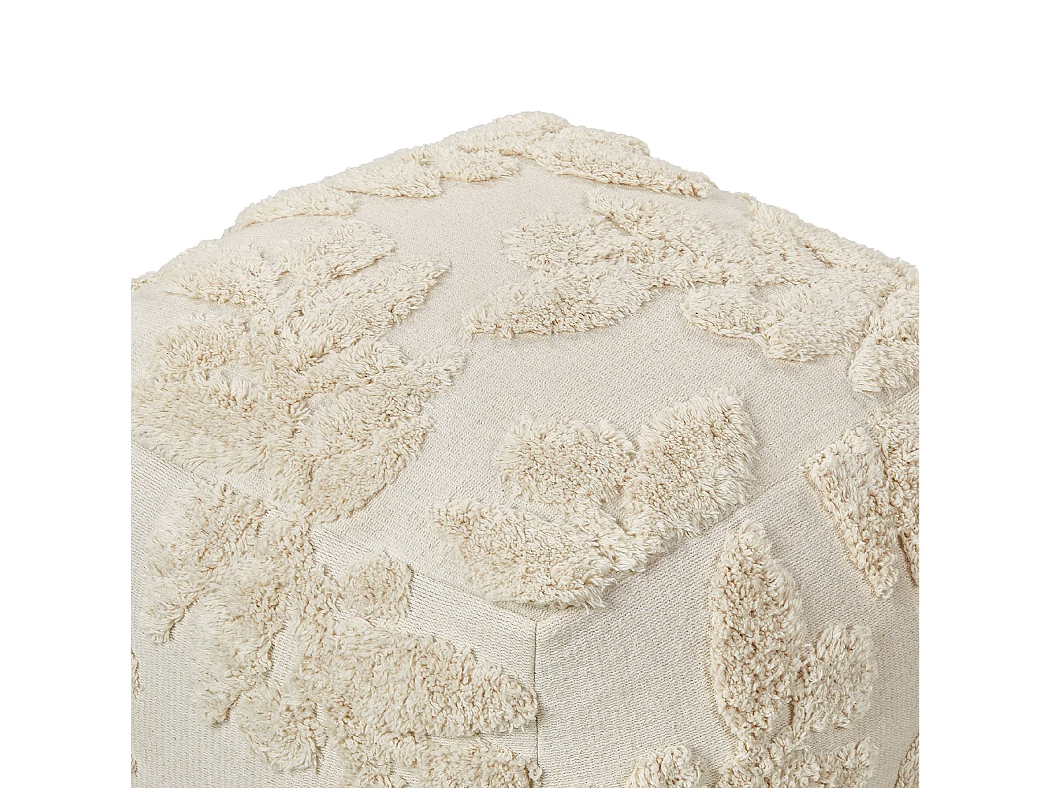 Pouf Touffeté MULTAN Coton Beige 45 cm 45 cm 45 cm