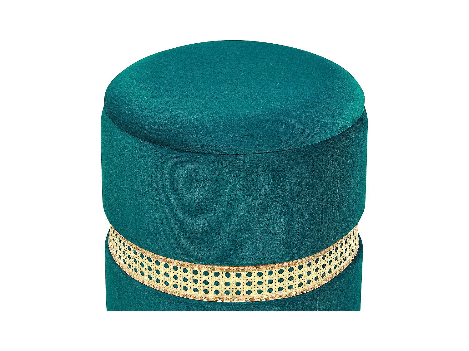 Lot de 2 poufs coffre en velours vert MEDFORD