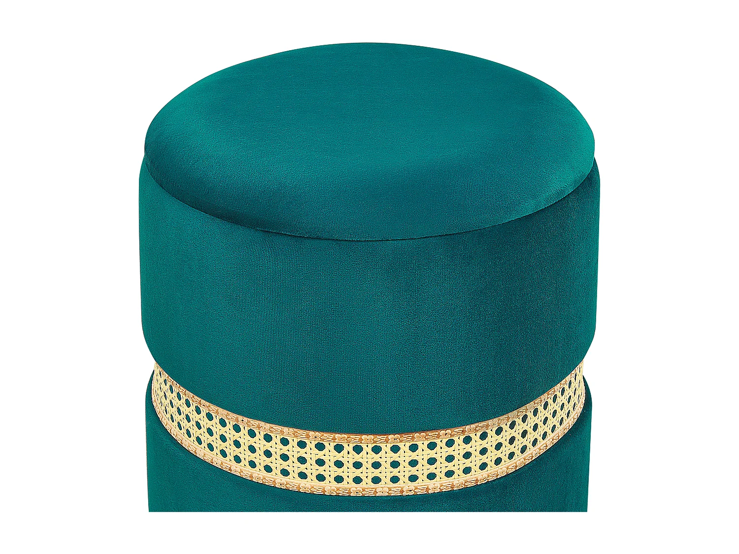 Lot de 2 poufs coffre en velours vert MEDFORD