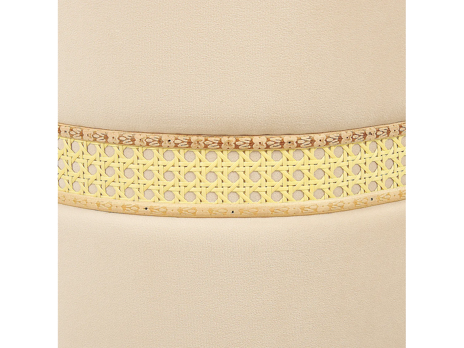 Set di 2 pouf contenitore MEDFORD Velluto Crema 30/34 cm 30/34 cm 38/43 cm