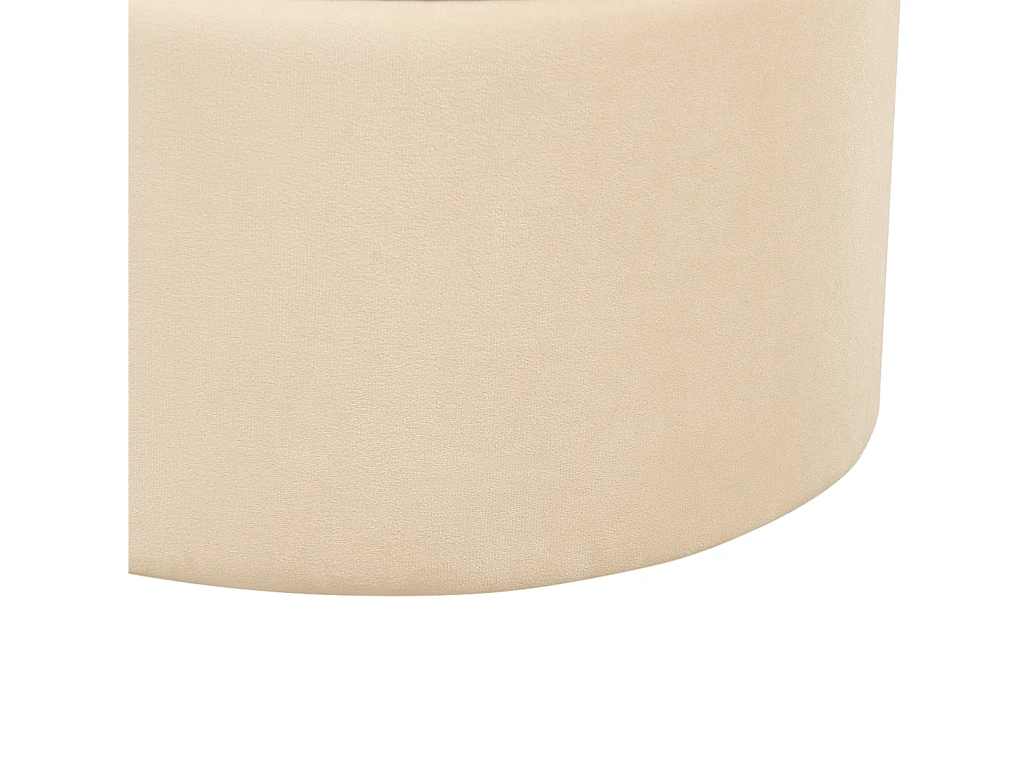 Lot de 2 poufs avec rangement MEDFORD Velours Crème 30/34 cm 30/34 cm 38/43 cm