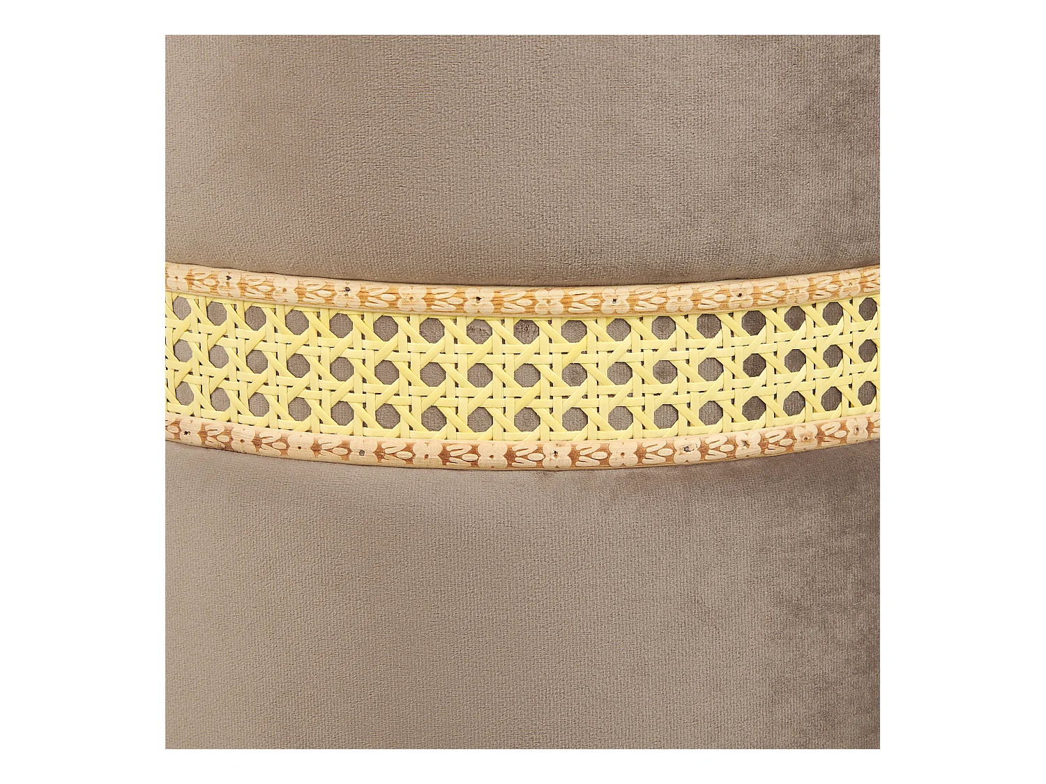 Pouf mit Stauraum 2er Set MEDFORD Samtstoff Taupe 30/34 cm 30/34 cm 38/43 cm