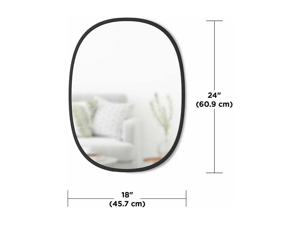 Miroir ovale 45,7 x 61 cm Hub