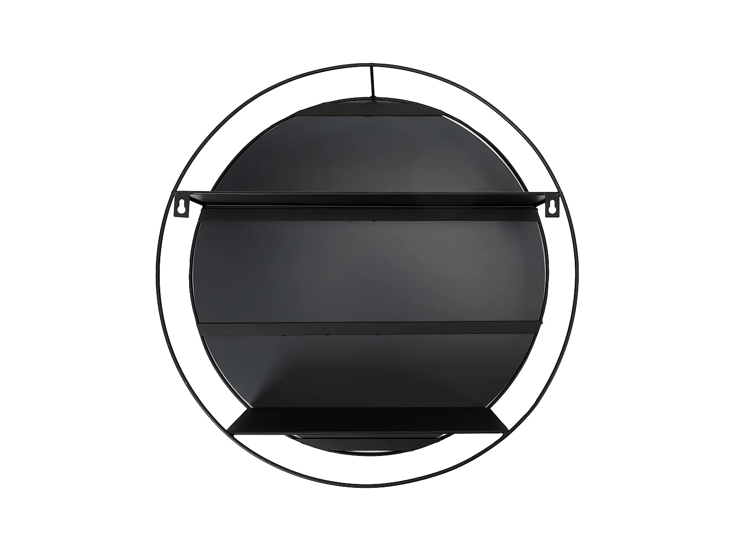 Miroir Filaire Etagere 45cm Noir