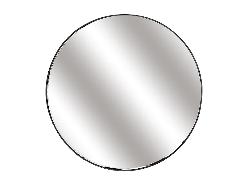 Specchio rotondo con mensola in ferro 45 cm
