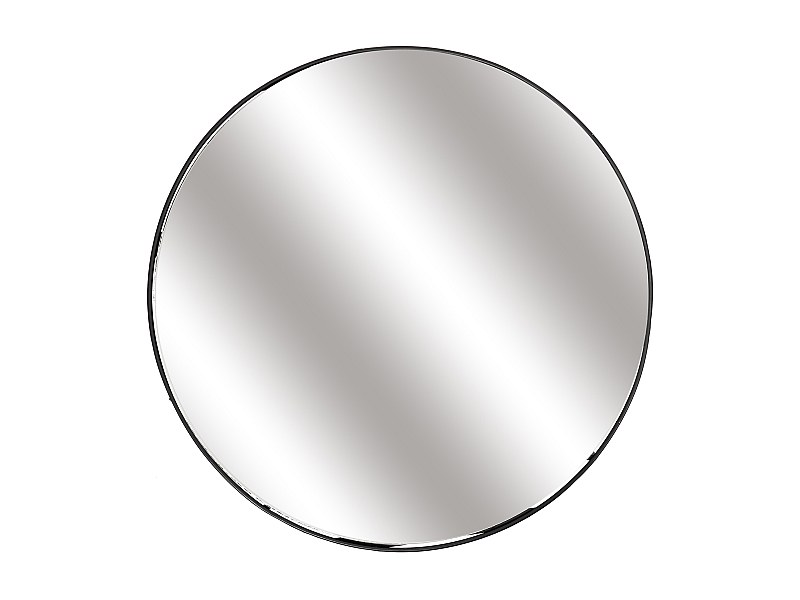 Specchio rotondo con mensola in ferro 45 cm