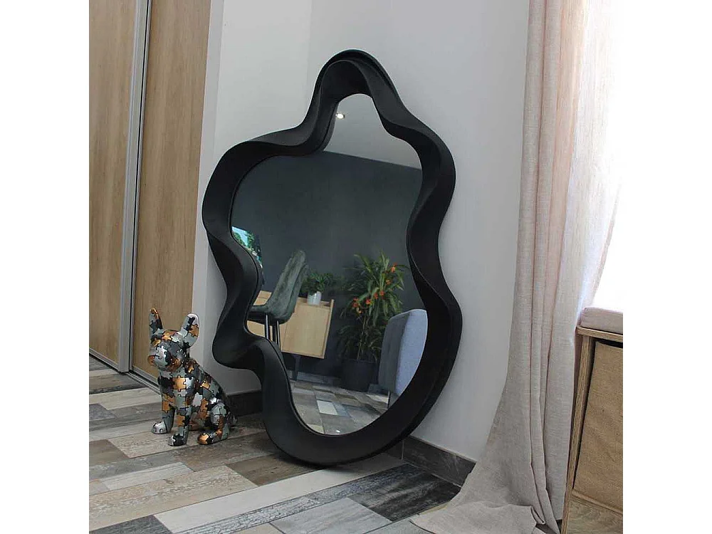 Miroir vague en polyéthylène Optik Noir