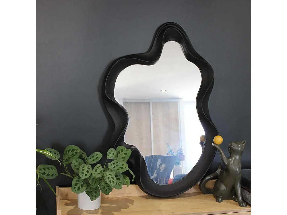 Miroir vague en polyéthylène Optik Noir