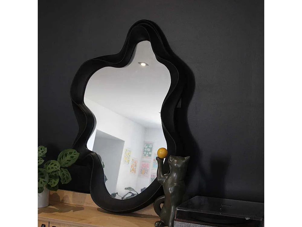 Miroir vague en polyéthylène Optik Noir