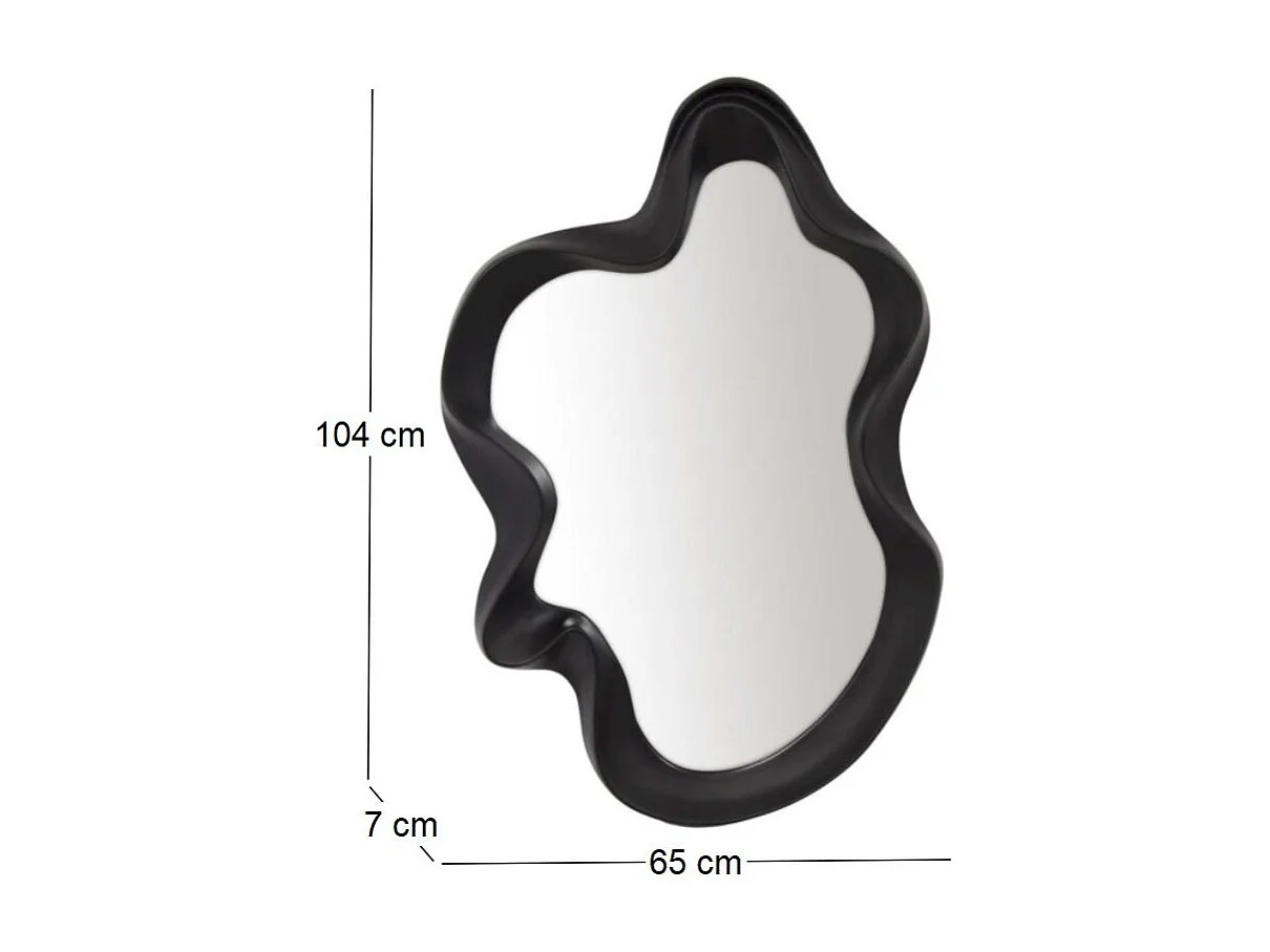 Miroir vague en polyéthylène Optik Noir
