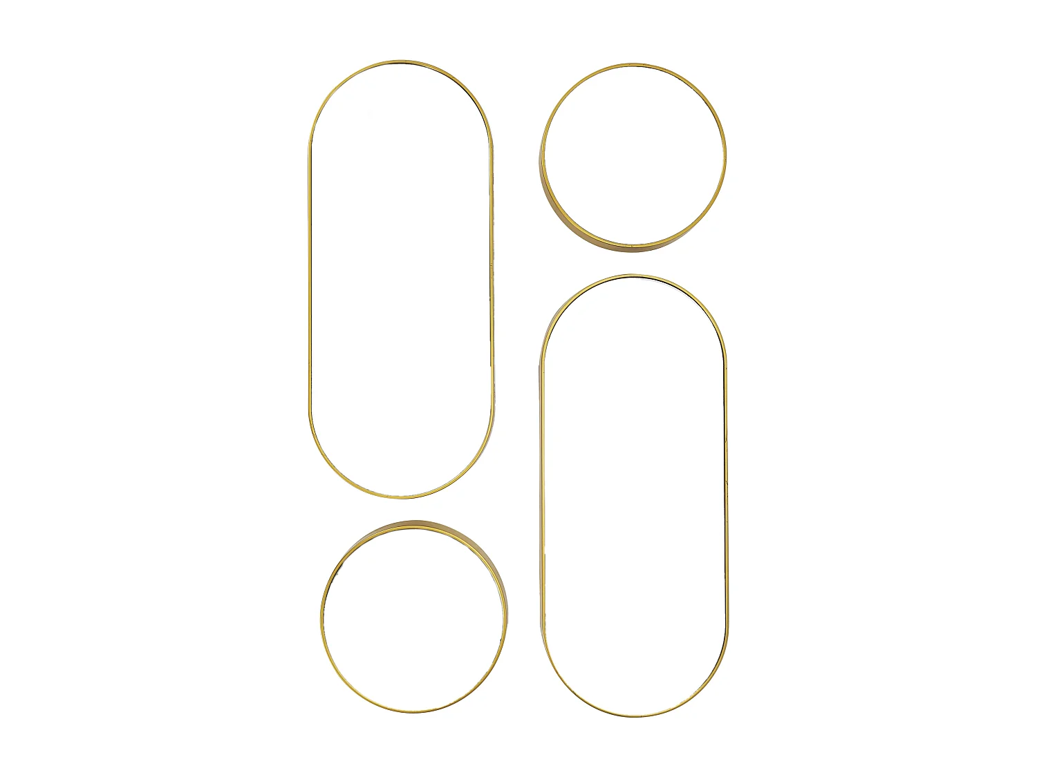 Miroir Deco Rond Et Ovale Versa X4 Or