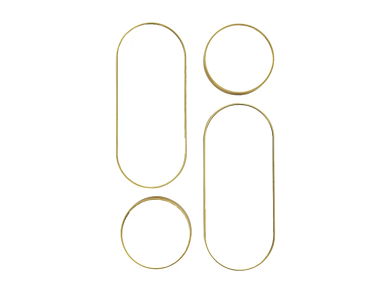 Miroir Deco Rond Et Ovale Versa X4 Or