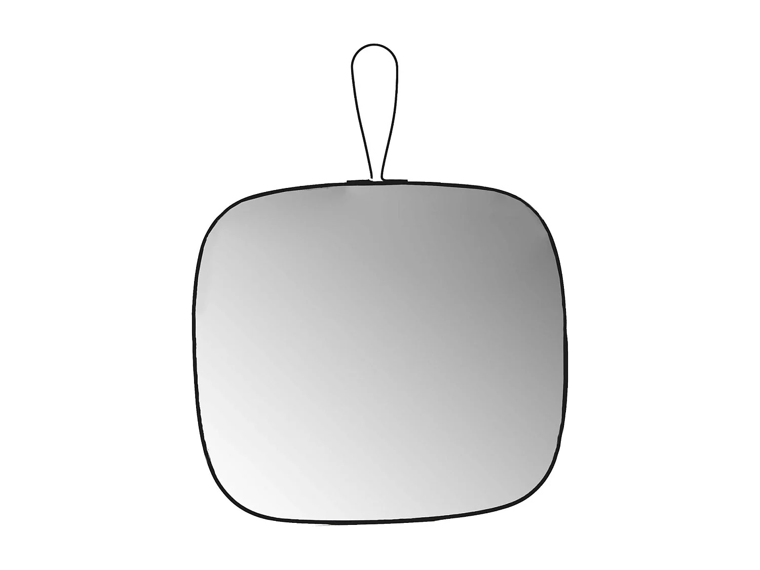 Miroir en verre et métal noir James 30 x 30 cm