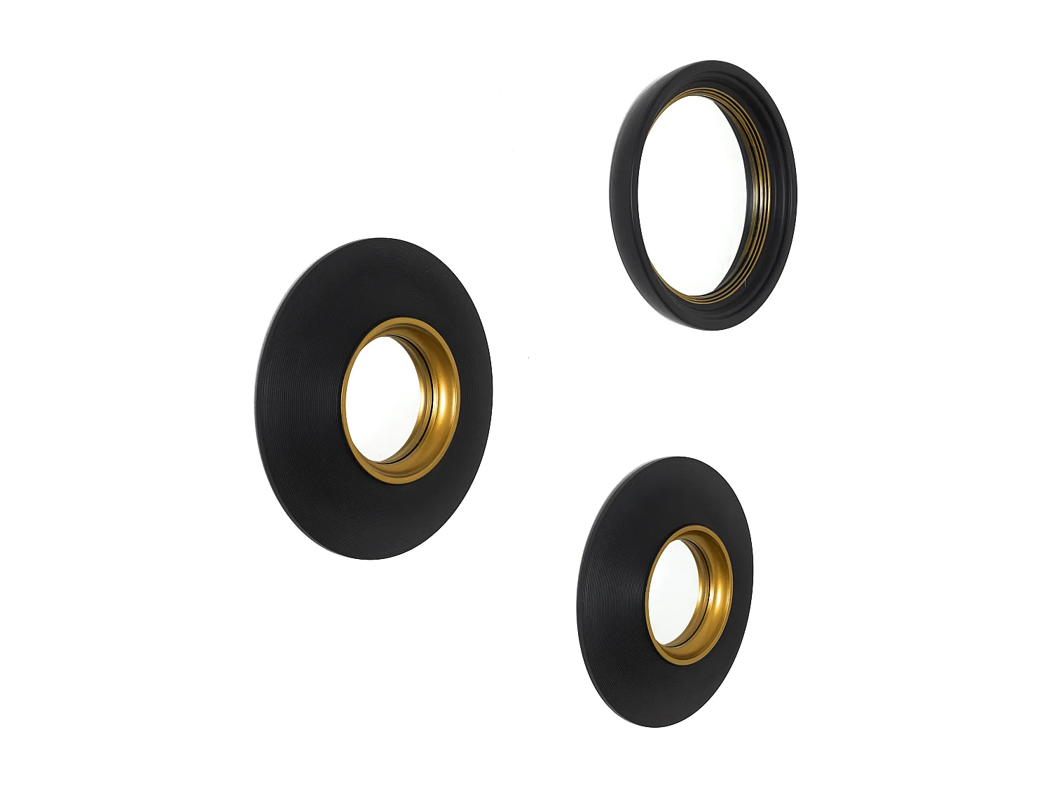 Miroir Convexe D25.5cm Oko X3 Noir, Or