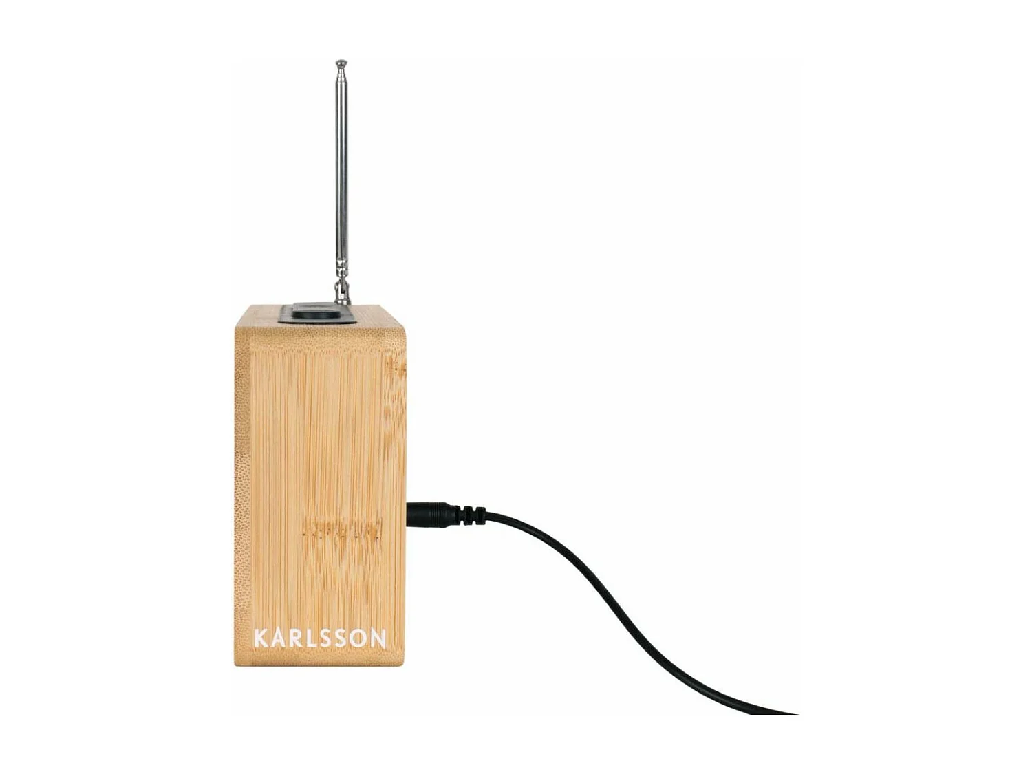 Radio réveil en bambou Retro