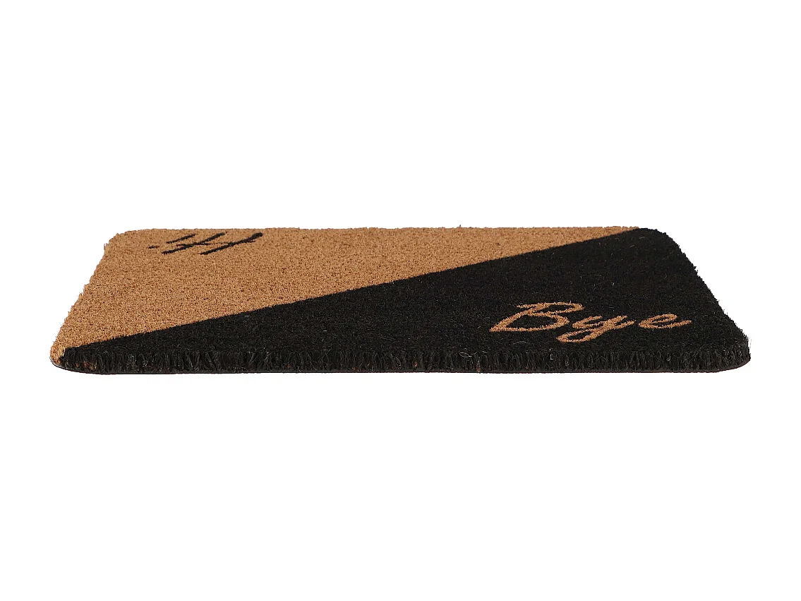 Paillasson carré en fibres de coco et caoutchouc 50 x 50 cm Hi - Bye