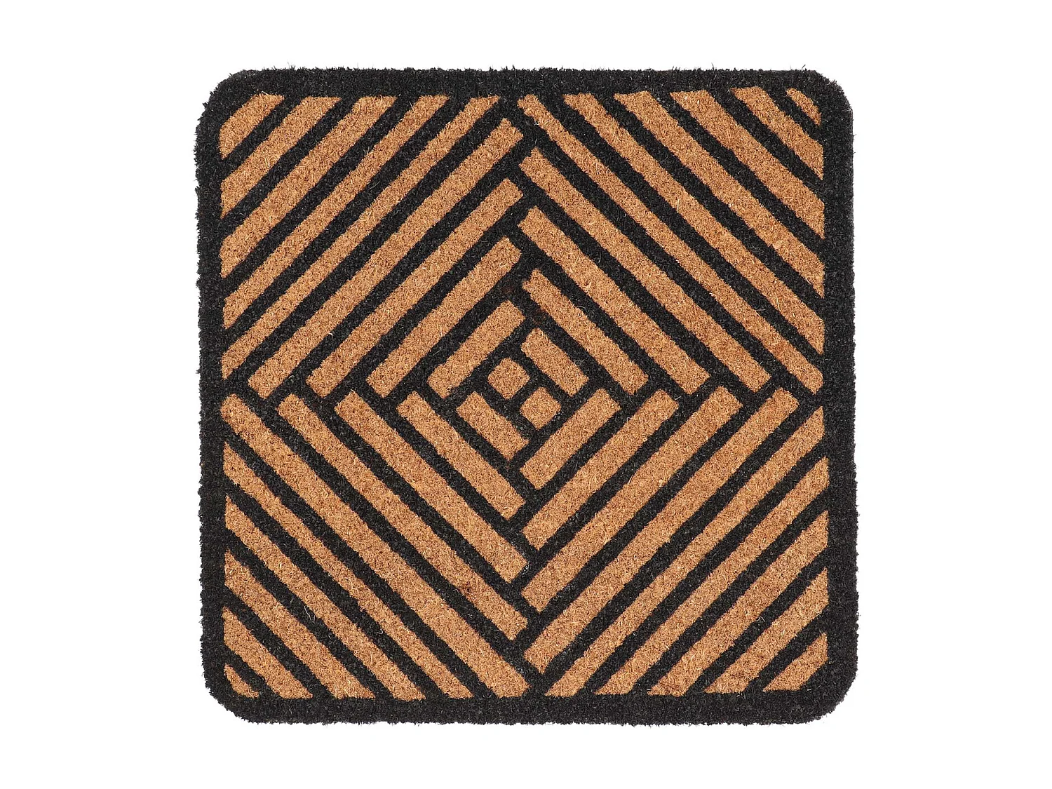 Paillasson carré en fibres de coco et caoutchouc 50 x 50 cm Abstrait