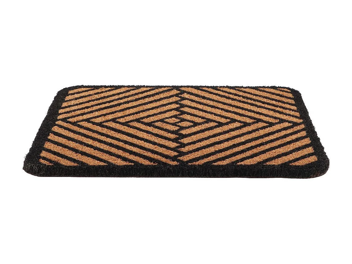 Paillasson carré en fibres de coco et caoutchouc 50 x 50 cm Abstrait