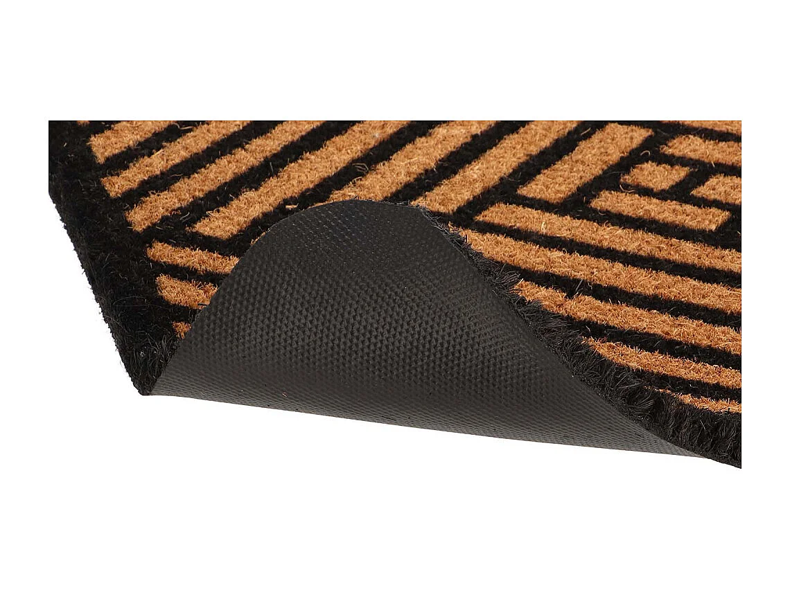 Paillasson carré en fibres de coco et caoutchouc 50 x 50 cm Abstrait