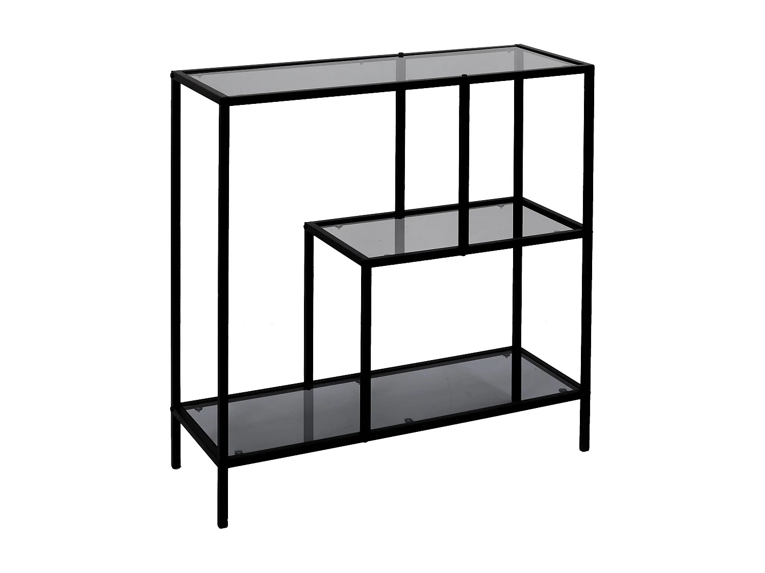 Etagere Edison Verre 80x30x79.5cm Noir