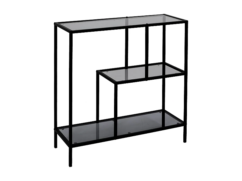 Etagere Edison Verre 80x30x79.5cm Noir