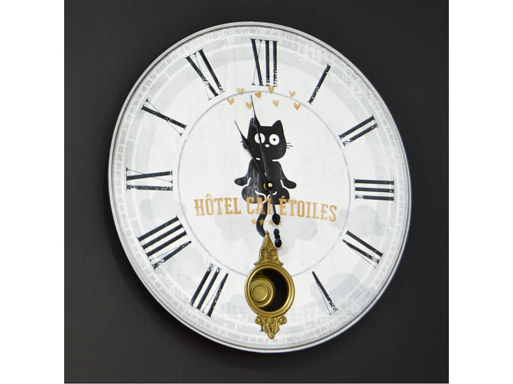 Horloge avec balancier Chats 58 cm Un chat