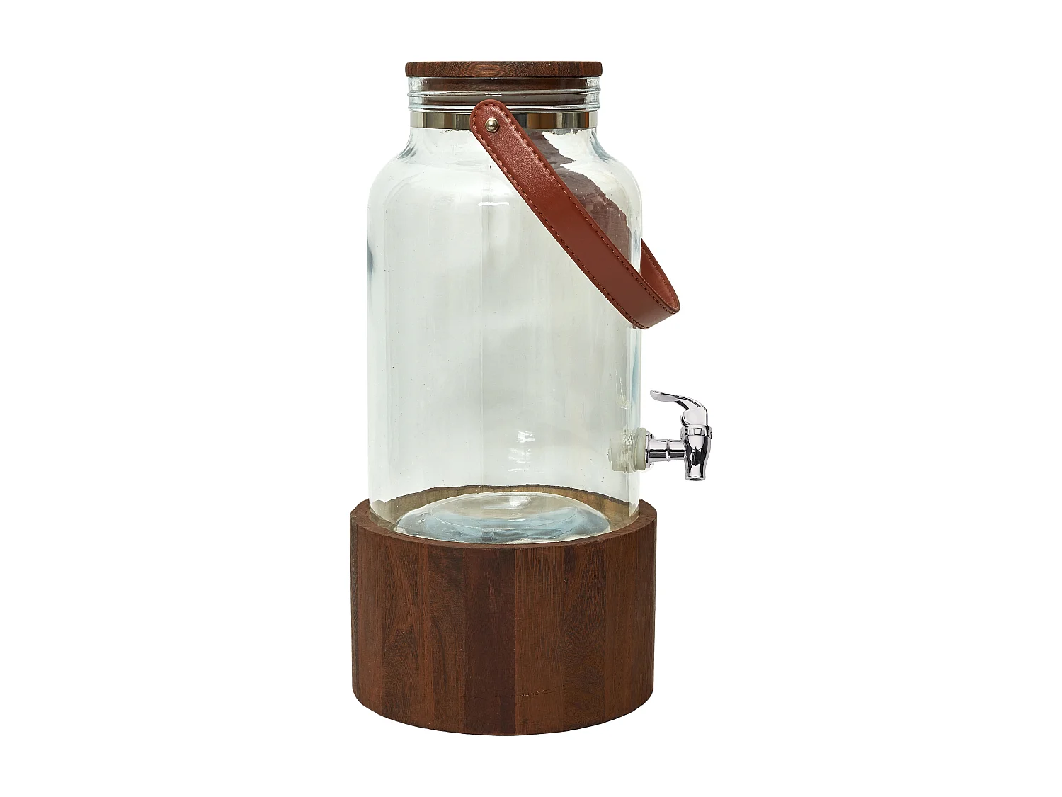 Trinkbrunnen 6 Liter mit Holzständer und Henkel