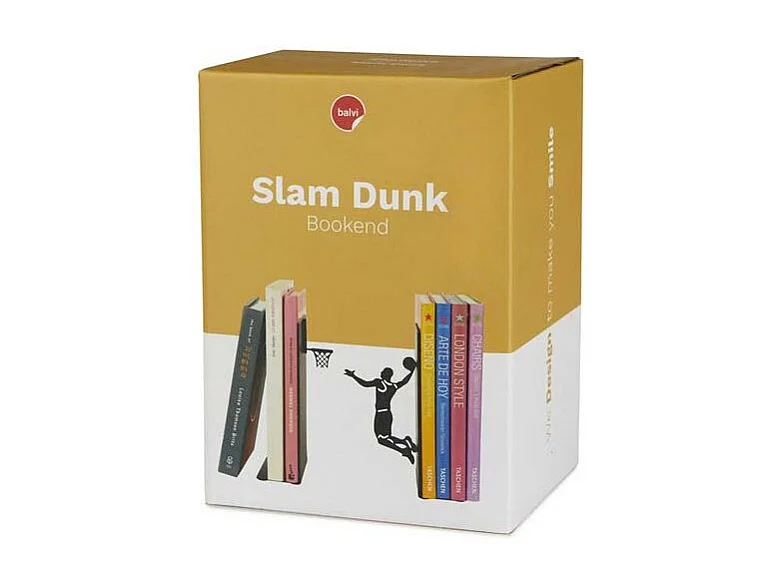 Serre-livres en métal noir Sport Basketteur