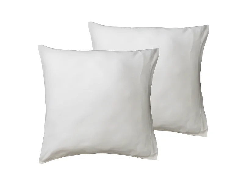 Lot de 2 protèges-oreillers Blanc 100% Coton