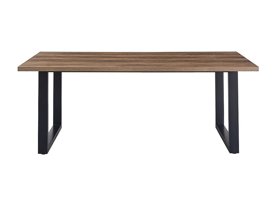 Table à manger EDWAR longueur 200cm en décor bois exotique mango, idéal pour une salle à manger conviviale