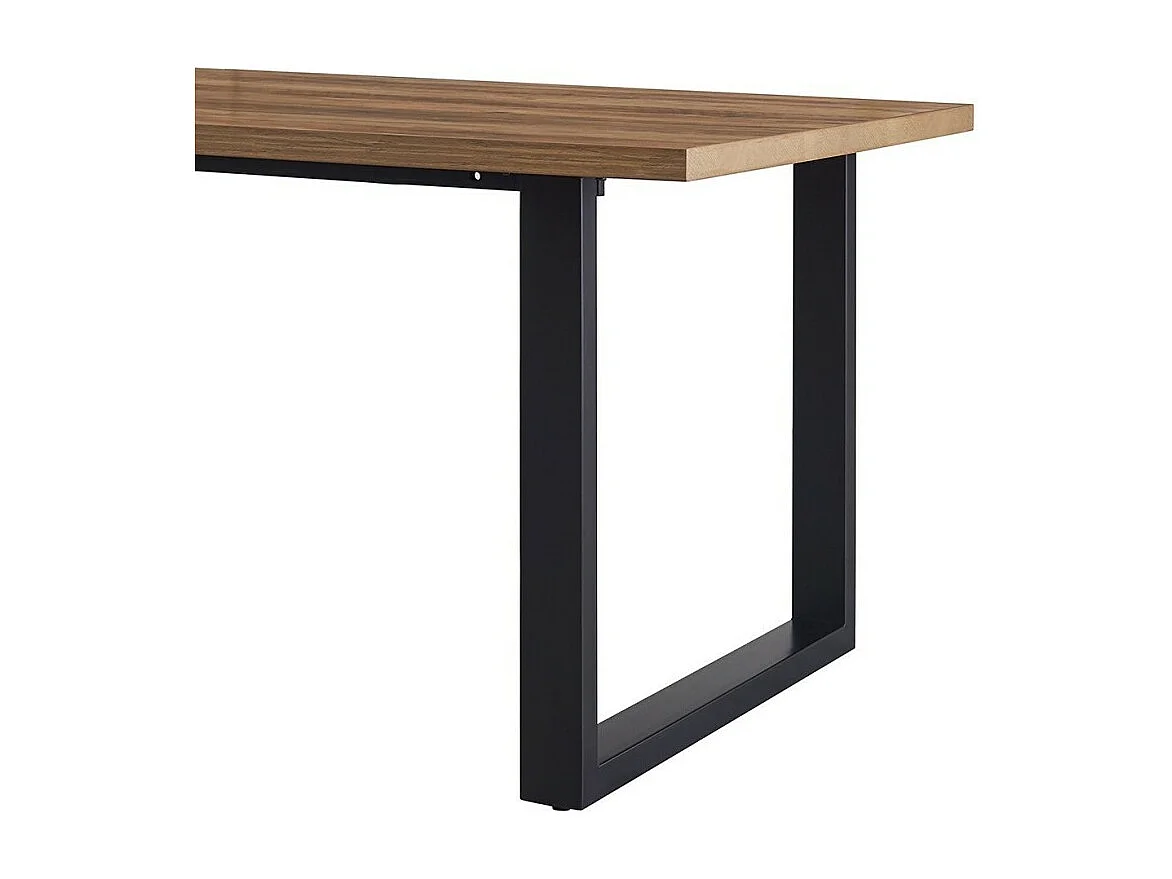 Table à manger EDWAR longueur 200cm en décor bois exotique mango, idéal pour une salle à manger conviviale
